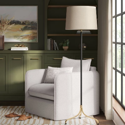 Traditional Three Leg Floor Lamp Black (Includes LED Light Bulb) - Threshold™ 2 Traditional Three Leg Floor Lamp Black (Includes LED Light Bulb) - Threshold™ - Image 2