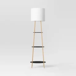 Shelf Floor Lamp Black/Natural - Threshold™ 6 Shelf Floor Lamp Black/Natural - Threshold™ -Threshold™ GUEST 1350825a 18e5 4036 8b1f 9e557d0454aa