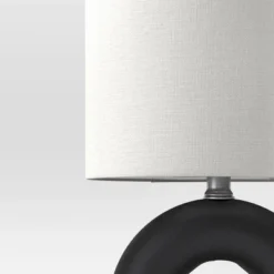 Abstract Ceramic Mini Table Lamp Black - Threshold™ -Threshold™ GUEST 1f415405 dfa4 4c69 82ab 8554bc7e184a