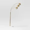 75.5"x29.5" Span 3-Head Metal Globe Floor Lamp Brass - Threshold™