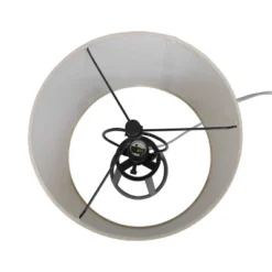 Medium Modern Industrial Assembled Table Lamp Black - Threshold™: UL Listed, Cotton-Linen Shade, Metal Body, No Bulb Included -Threshold™ GUEST 283dd34d 2945 41f9 9c13 57843643afee