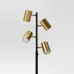 Dean Spotlight Floor Lamp Black/Brass (Includes LED Light Bulb) - Threshold™ -Threshold™ GUEST 2f16513e 21a0 40c4 b946 c34743de6af1