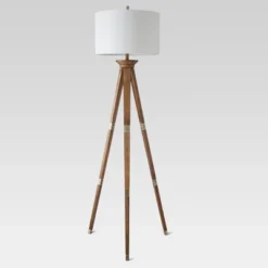 Oak Wood Tripod Floor Lamp Dark Brown - Threshold™ -Threshold™ GUEST 35d9bf1b 7636 4291 92cf a74dbbfc9517