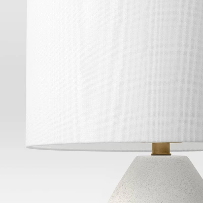 20.5"x12.5" Modern Table Lamp Black/White - Threshold™: Ceramic Base, Linen Shade, UL Listed, No Assembly Required 3 20.5"x12.5" Modern Table Lamp Black/White - Threshold™: Ceramic Base, Linen Shade, UL Listed, No Assembly Required - Image 3