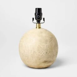 Threshold™ 9 Round Faux Wood Lamp Base Brown - Threshold™ Designed With Studio McGee