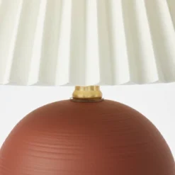 Oval Table Lamp With Pleated Shade (Includes LED Light Bulb) Red - Threshold™ Designed With Studio McGee -Threshold™ GUEST 520c752b cf1a 42cc a361 d3e8df348eab