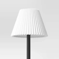 Small Pleated Lamp Shade White - Threshold™: Empire Shape, Cotton/Nylon, 7" H