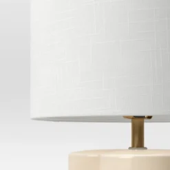 17"x10.25" Modern Clover Table Lamp Cream - Threshold™: Ceramic Base, Linen Shade, UL Listed, No Assembly Required -Threshold™ GUEST 650b246e bf36 4f31 ab6a e82a3e55a402