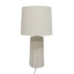 24.75"x13" Ribbed Ceramic Table Lamp Cream - Threshold™: Bedside, Nightstand, No Assembly Required -Threshold™ GUEST 751b3f8c 43da 4f4a adb6 545d5ea6761c