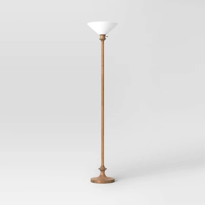 Torchiere Floor Lamp Natural Brown - Threshold™ 1 Torchiere Floor Lamp Natural Brown - Threshold™