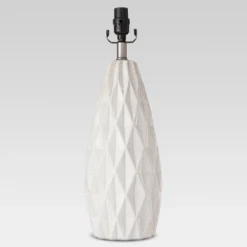 Faceted Ceramic Large Lamp Base White - Threshold™ -Threshold™ GUEST 7b2627e8 f8a0 414b 98d0 40d1edd56162