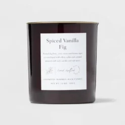 Clear Colored Glass With Woodwick And Brass Metal Inset Lid Spice Vanilla Fig Candle Purple - Threshold™ 8 Clear Colored Glass With Woodwick And Brass Metal Inset Lid Spice Vanilla Fig Candle Purple - Threshold™ -Threshold™ GUEST 80884ab1 75d4 4adc 8675 96b625da6f8e