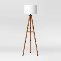 Tripod Floor Lamp With Shelf Brown Wood - Threshold™ 8 Tripod Floor Lamp With Shelf Brown Wood - Threshold™ -Threshold™ GUEST b1b8ca20 55ea 4c4e bc34 1f4ca7a73cd2