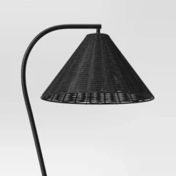 Arc Neck Floor Lamp With Natural Shade Black (Includes LED Light Bulb) - Threshold™ 5 Arc Neck Floor Lamp With Natural Shade Black (Includes LED Light Bulb) - Threshold™ -Threshold™ GUEST b3359c3b 1bca 48a3 a12e 66ee18b8cf18