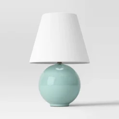 Round Table Lamp With Tapered Shade Blue - Threshold™ -Threshold™ GUEST cbb4e421 ccb3 43d8 b7a9 570056592c90