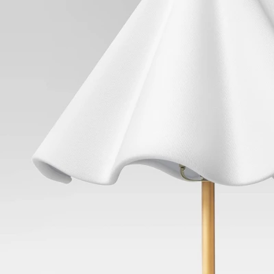 Wavy Shade Collection Ceramic Floor Lamp White - Threshold™ 2 Wavy Shade Collection Ceramic Floor Lamp White - Threshold™ - Image 2