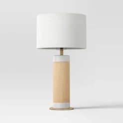 Ceramic Table Lamp With Natural Wrap White - Threshold™ -Threshold™ GUEST e01250f9 e0e6 4ca1 99cd e9e54fdd259d